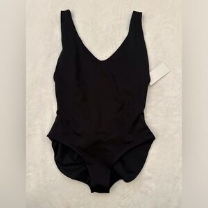 NWT LONDRE Bodywear The Minimalist Matte Black One Piece Swim